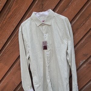 NWT Consequence Paisley Men's Cream Shirt